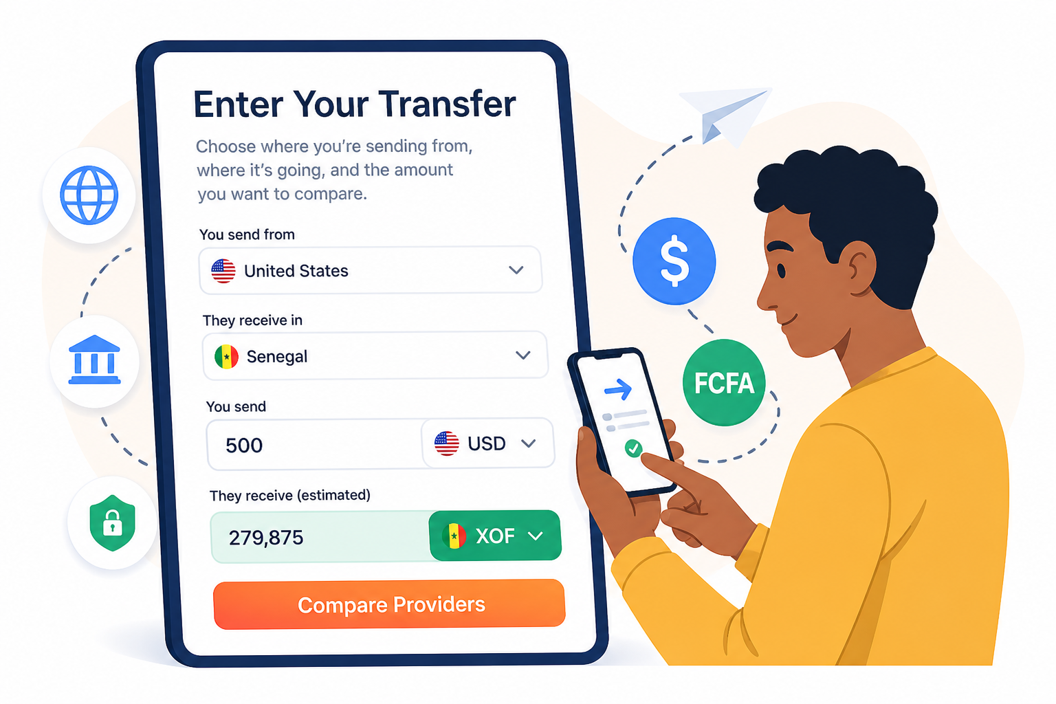 1. Enter your transfer